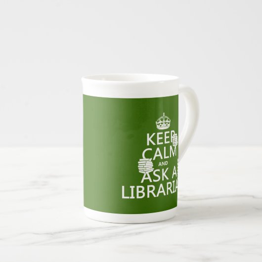 Houd kalm en vraag een Librarian (om het even welk Porselein Kop (Voorkant rechts)