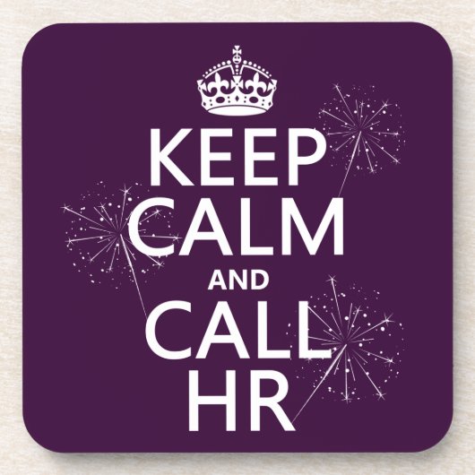 Houd Kalm en Vraag u (om het even welke kleur) Onderzetter (Voorkant)