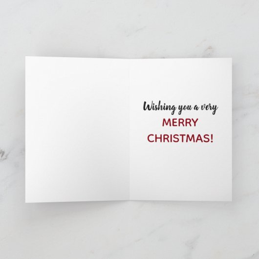 Houd Kalm en Vrolijk Feestdagen Kaart (Binnen)