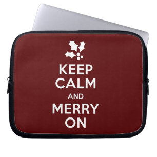 Houd Kalm en Vrolijk Laptop Sleeve