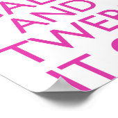 Houd kalm en werk het uit poster (Hoek)