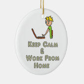 Houd kalm en werk thuis keramisch ornament (Rechts)