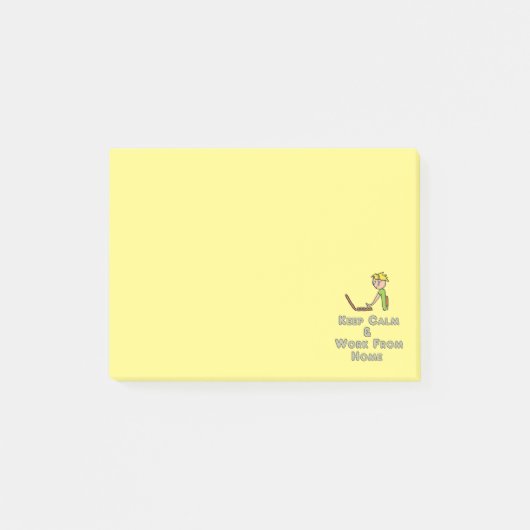 Houd kalm en werk thuis post-it® notes (Voorkant)