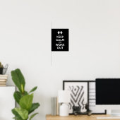 Houd kalm en werk uit Motivatie Poster (Thuiskantoor)