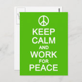 Houd kalm en werk voor een briefkaart, pas uw syst briefkaart (Voorkant / Achterkant)