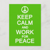 Houd kalm en werk voor een briefkaart, pas uw syst briefkaart (Voorkant)