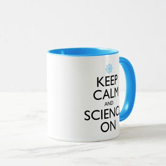 Houd kalm en wetenschap aan mok (Voorkant rechts)