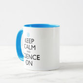 Houd kalm en wetenschap aan mok (Voorkant links)