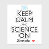 Houd kalm en wetenschap aan sticker (Vel)