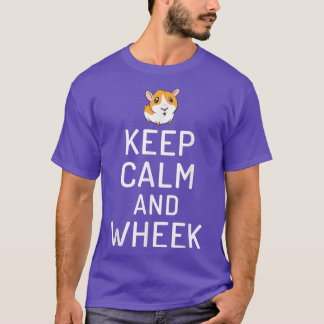 Houd kalm en Wheek Cute Guinea Pig T-shirt