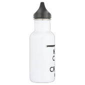 Houd kalm en wieg op lacrosse waterfles  (Links)