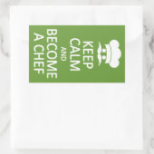 Houd kalm en word een Chef-sticker Rechthoekige Sticker (Tas)
