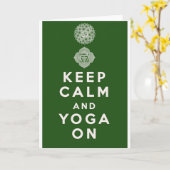 Houd Kalm en Yoga Kaart (Gele Bloem)
