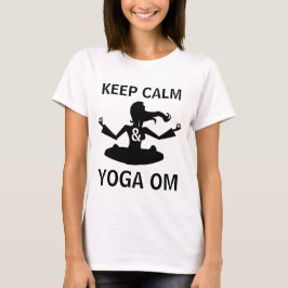 Houd Kalm en Yoga OM grappig aanpasbaar T-shirt