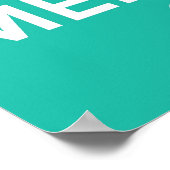 Houd kalm en zeemeermin op afgedrukt poster in aqu (Hoek)