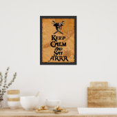 Houd kalm en zeg ARRR Poster (Keuken)