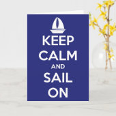 Houd Kalm en Zeil op Wenskaart Kaart (Gele Bloem)