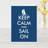 Houd kalm en zeil op wenskaart | Zeevaart Kaart (Gele Bloem)