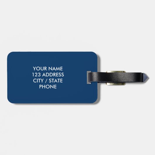 Houd kalm en zeilde bij het bagagelabel van de ank (Achterkant horizontaal)