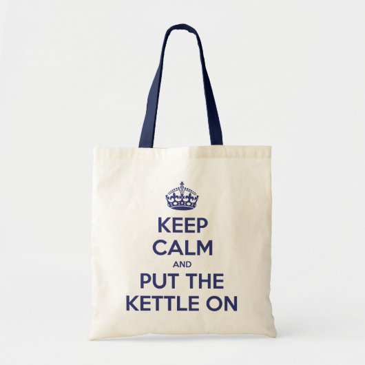 Houd kalm en zet de fles aan tote bag (Voorkant)