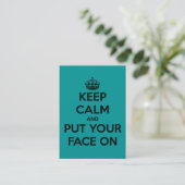 Houd kalm en zet je gezicht aan visitekaartje (Staand voorkant)