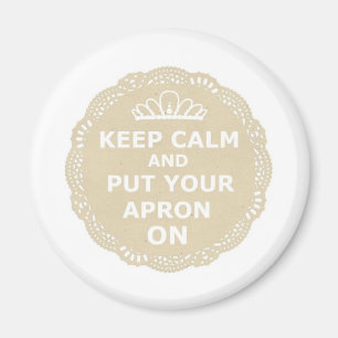 Houd kalm en zet uw Apron aan Magneet