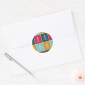 Houd kalm en zijn ramadan - alle kleuren ronde sticker (Envelop)