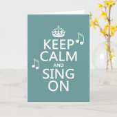 Houd kalm en Zing aan - alle kleuren Kaart (Gele Bloem)