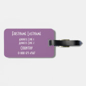 Houd kalm en Zing op aangepast bagagelabel (Achterkant horizontaal)