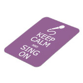 Houd kalm en Zing op de douane kleurenmagneet Magneet (Linkerzijde)