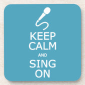 Houd kalm en Zing op de onderzetters van de douane (Voorkant)