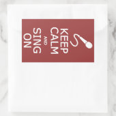 Houd kalm en Zing op de stickers van de douanekleu (Tas)