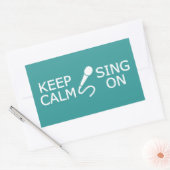 Houd kalm en Zing op de stickers van de douanekleu (Envelop)