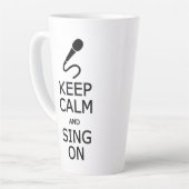 Houd kalm en Zing op douanenaam Latte Mok (Linkerhoek)