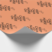 Houd kalm en zuster op papier met cadeautjes (Hoek)