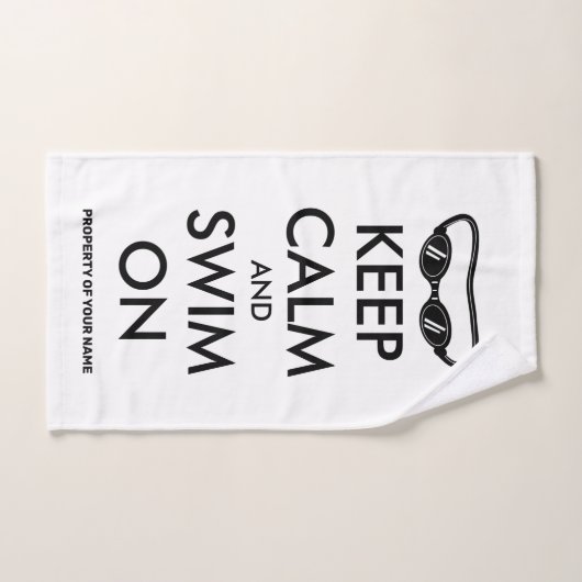 Houd kalm en zwaai op sporthanddoekgeschenk handdoek (Handdoek)