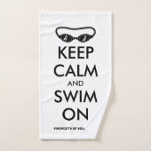 Houd kalm en zwaai op sporthanddoekgeschenk handdoek (Handdoek)