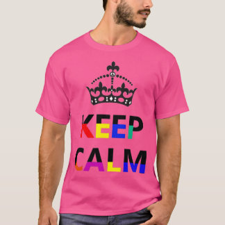 Houd kalm Geen stress kleurrijke positieve offerte T-shirt