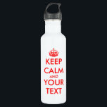 Houd kalm gepersonaliseerde grappige typografie gr waterfles<br><div class="desc">Keep Calm  | Gespecialiseerde grappige typografie van roestvrij stalen flesjes.  sjabloon. Maak je eigen leuke drink flesje voor sport,  werk,  reizen,  kantoor,  enz. Cool Birthday gift voor vrienden,  familie,  medewerker,  collega,  leraar,  baas,  medewerker,  trainer,  trainer,  enz. Ook beschikbaar in kleine afmetingen en als gewone witte mok.</div>