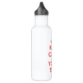 Houd kalm gepersonaliseerde grappige typografie gr waterfles  (Links)