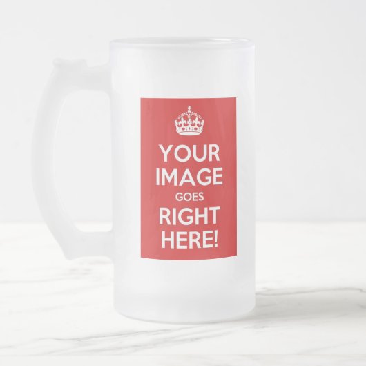 Houd kalm gevroren glazen bier Mok (Links)