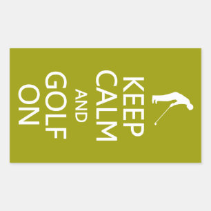 Houd Kalm & Golf op de stickers van de douanekleur