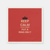 HOUD KALM Grappig Harry & Meghan Papier Party Serv Servet (Voorkant)