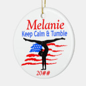 HOUD KALM GYMNAST GEPERSONALISEERD ORNAMENT (Links)