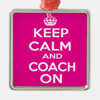 Houd kalm gymnastiek Coach Gift Metalen Ornament