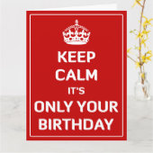 Houd Kalm het is slechts Uw Verjaardag Kaart (Gele Bloem)