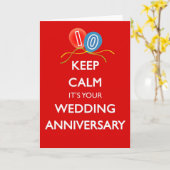 Houd Kalm het is Uw Tiende Jubileum van het Kaart (Gele Bloem)