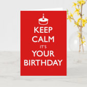 Houd kalm het is uw verjaardag kaart (Gele Bloem)