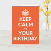 Houd Kalm het is Uw Verjaardag - Sinaasappel Kaart (Gele Bloem)