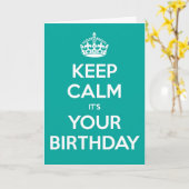 Houd Kalm het is Uw Verjaardag - Wintertaling Kaart (Gele Bloem)
